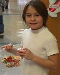 Girl with Bag of Veggies