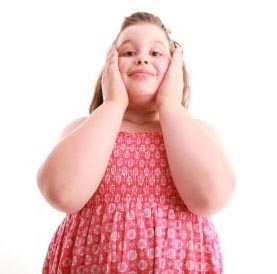 overweight girl with hands on head